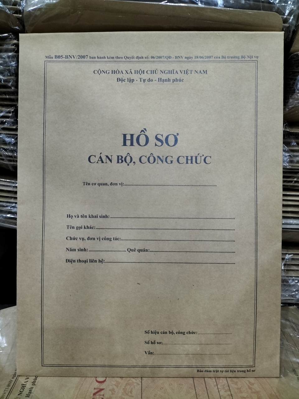 Bộ hồ sơ công thức 1